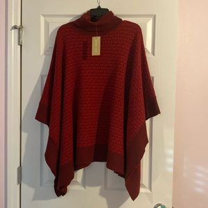 Michael Kors Dark Brandy Poncho